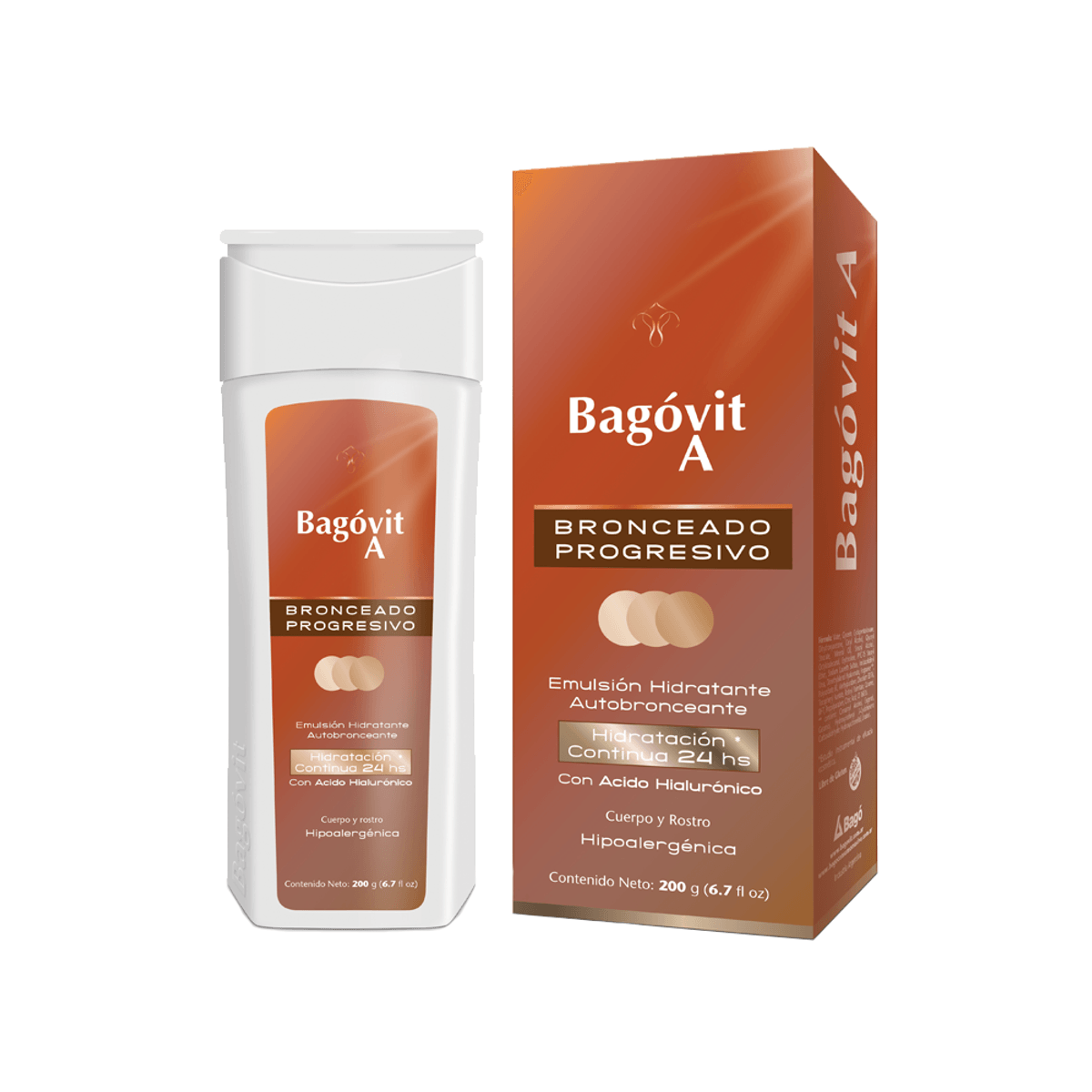BAGÓVIT BRONCEADO PROGRESIVO EMULSIÓN X 200 G